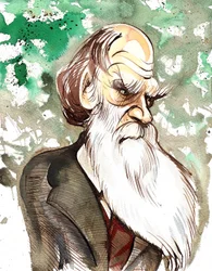 Charles Darwin (naturalista y escritor inglés, 1809-82) caricatura